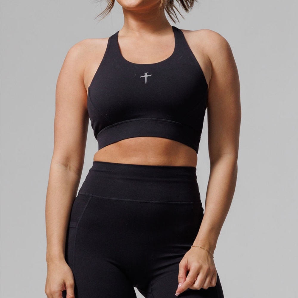 Three Nails - Crossback Sports Bra - Black - Medium